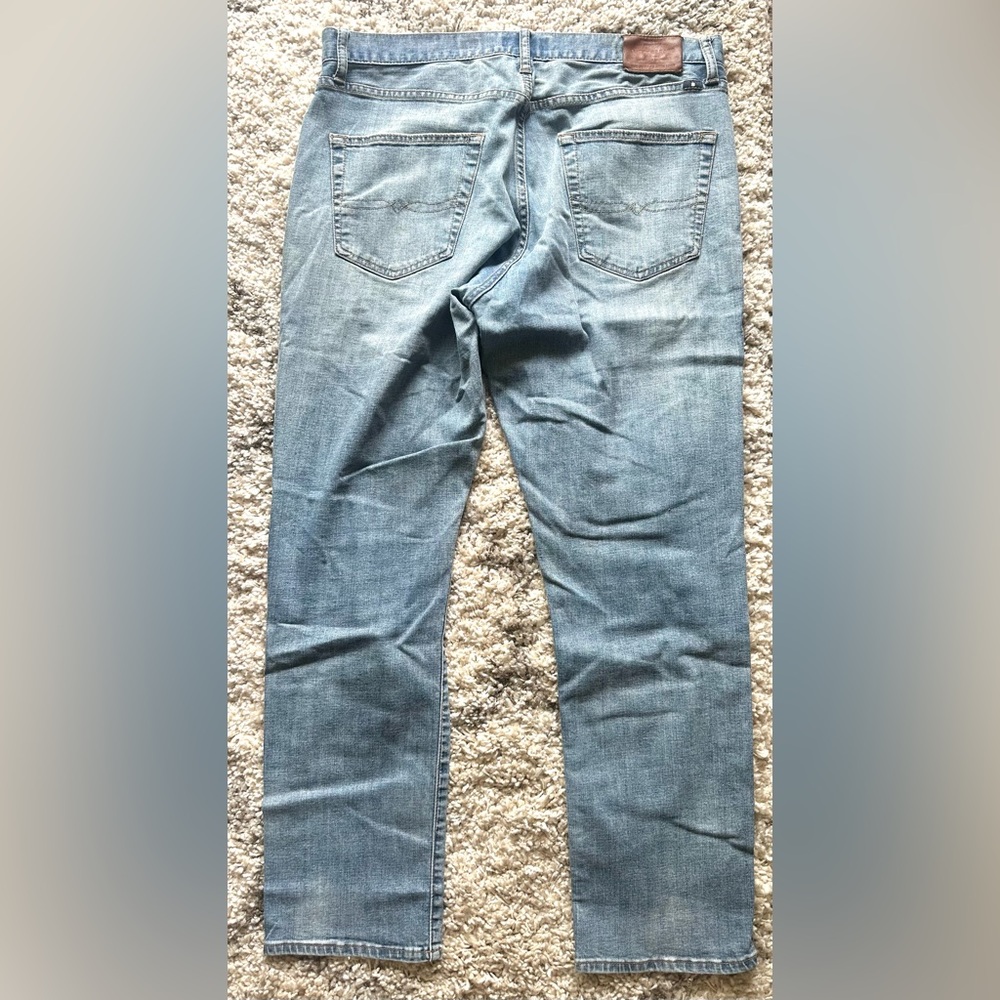 Lucky Brand Blue Straight Jeans with Vintage Faded Look - Picture 2 of 5